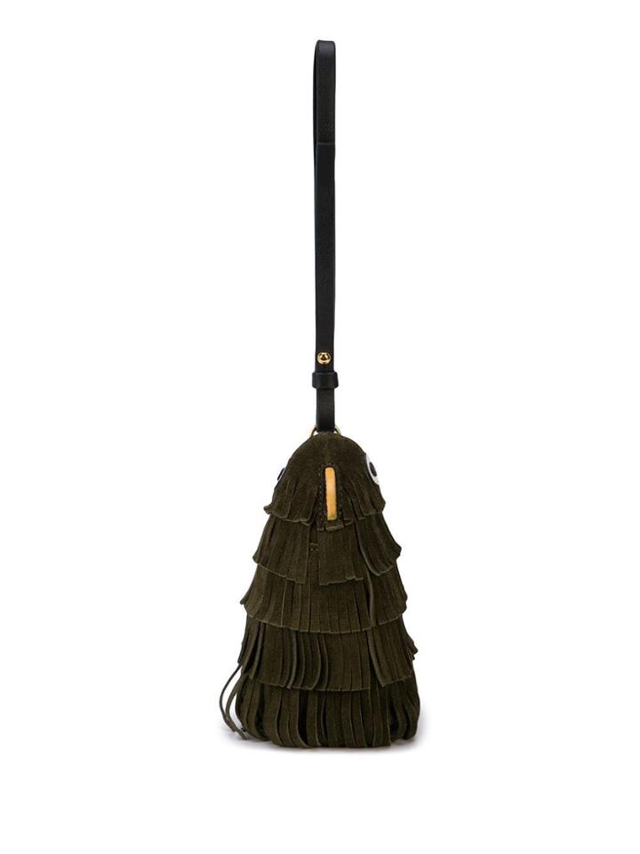 Oscar De La Renta Penguin Fringed Purse - Green