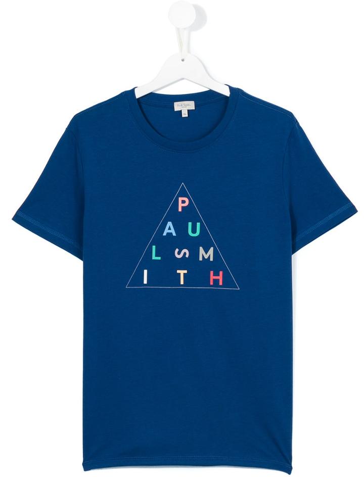 Paul Smith Junior - Logo Print T-shirt - Kids - Cotton - 16 Yrs, Blue