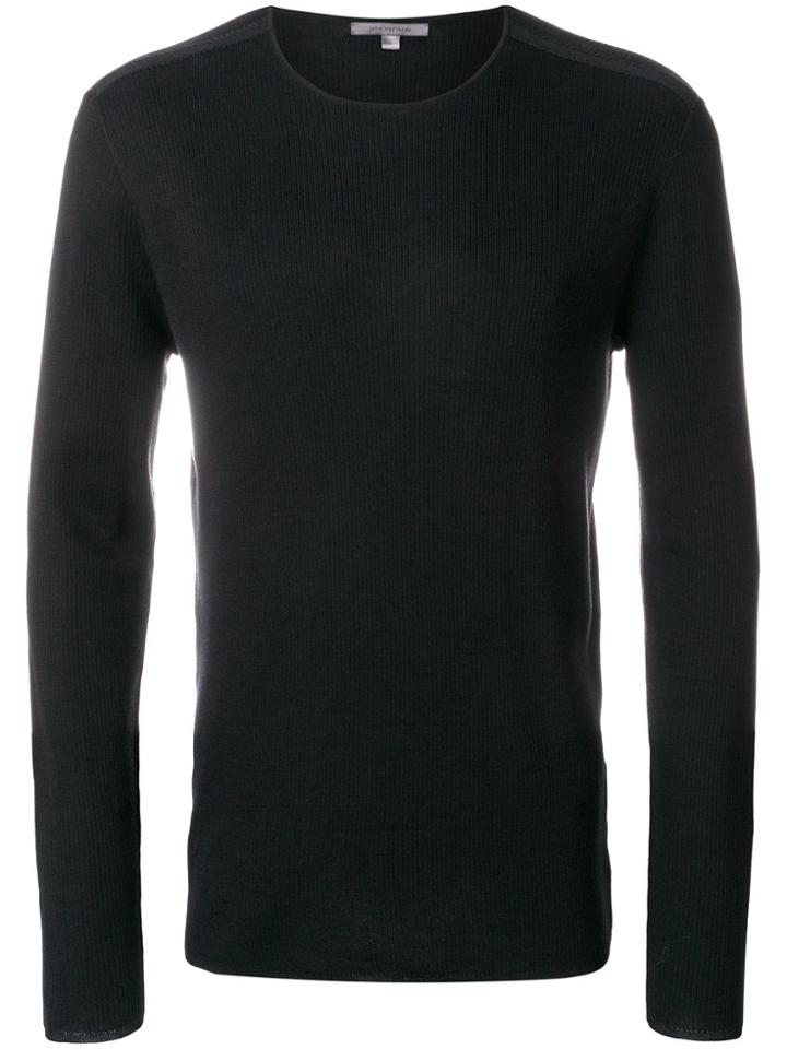 John Varvatos Round Neck Sweater - Black