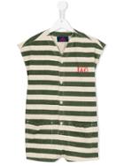 The Animals Observatory - Striped Playsuit - Kids - Cotton - 12 Yrs, Girl's, Green
