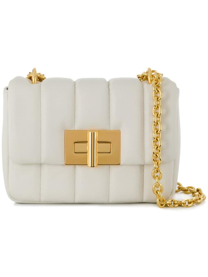 Tom Ford Tara Quilted Shoulder Bag - White