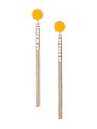Iosselliani Burma Fringe Earrings - Yellow & Orange
