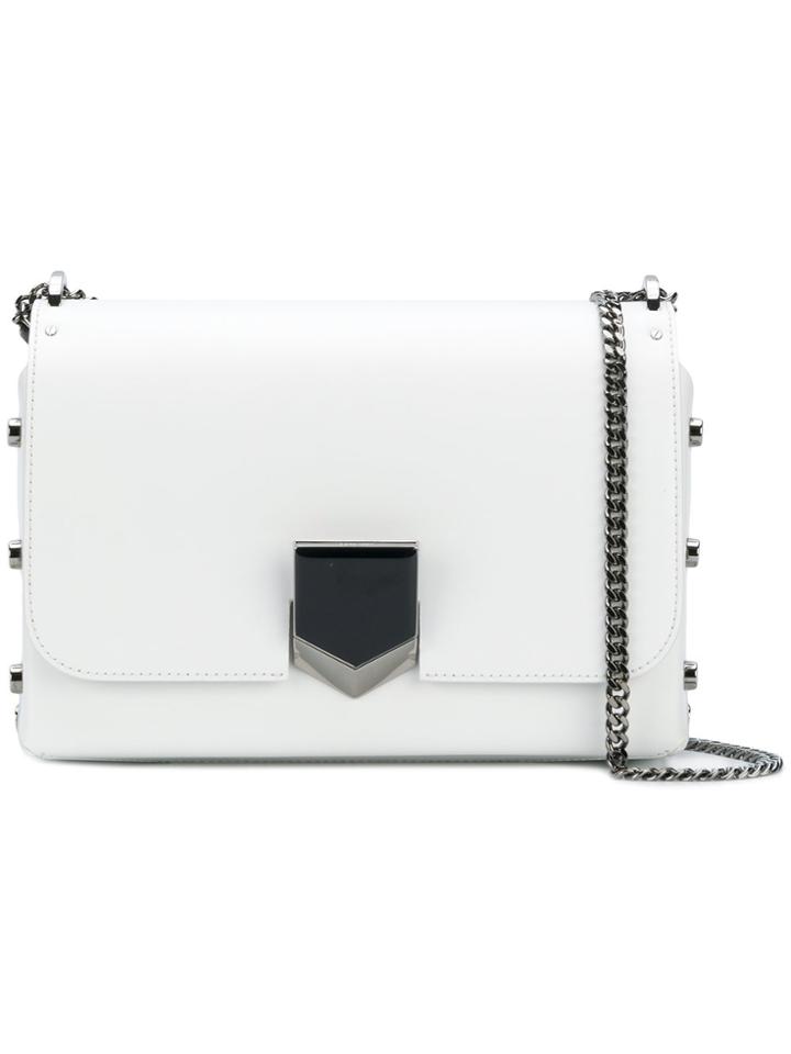 Jimmy Choo Lockett City Shoulder Bag - White