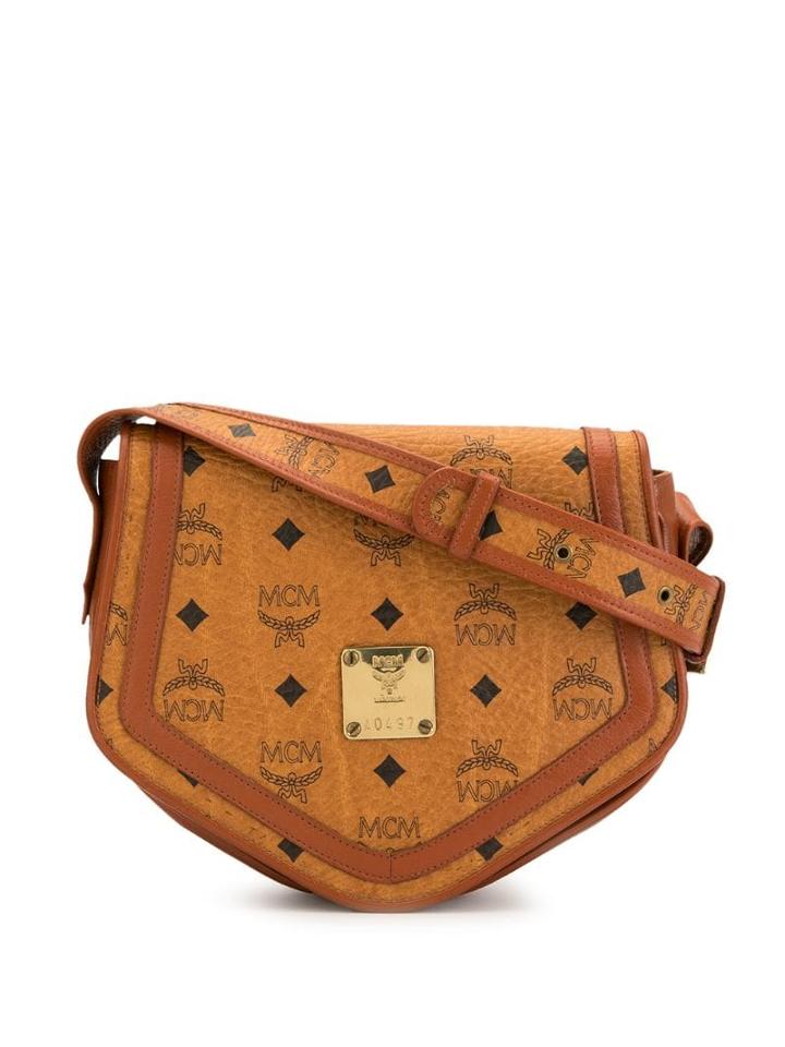 Mcm Pre-owned Logos Crossbody Bag - Orange