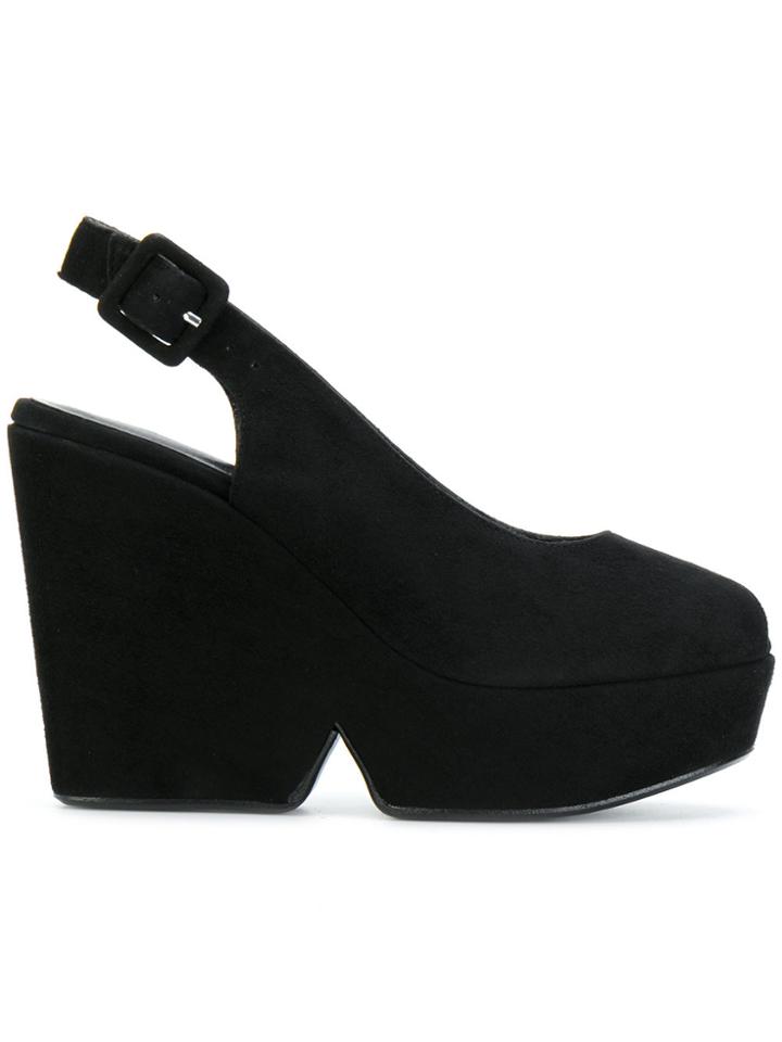 Robert Clergerie Platform Mules - Black