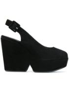 Robert Clergerie Platform Mules - Black