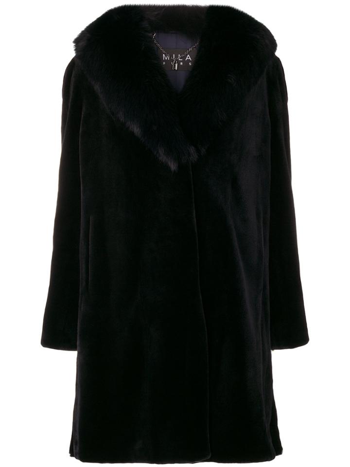 Cara Mila Jamelle Mink And Fox Coat - Blue