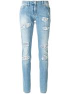 Blumarine Distressed Skinny Jeans - Blue