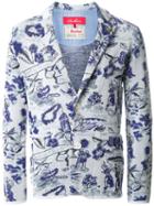 Coohem Aloha Jacquard Jacket, Men's, Size: 46, White, Cotton/acrylic/nylon/cupro