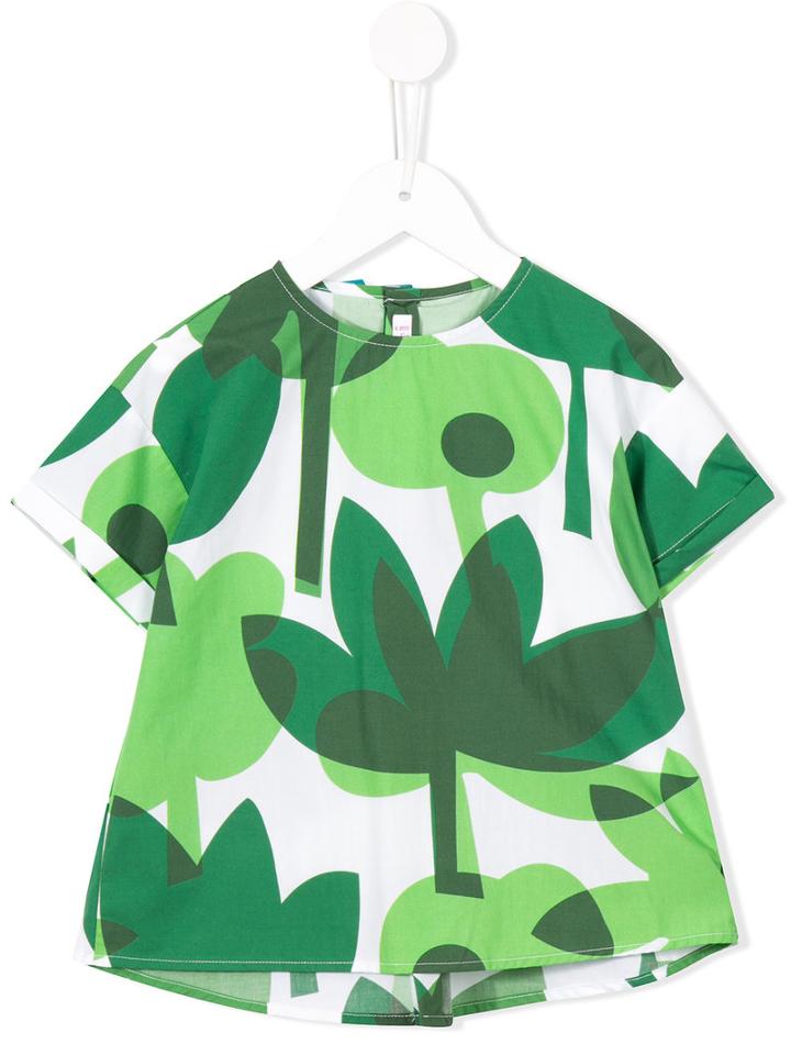 Il Gufo Printed T-shirt, Girl's, Size: 6 Yrs, Green
