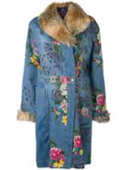 Kenzo Pre-owned Floral Denim Coat - Blue