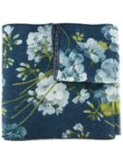 Gucci Floral Print Scarf - Blue