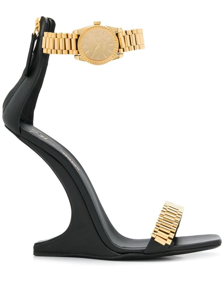 Giuseppe Zanotti Gzxcowan Sculpted-heel Sandals - Black