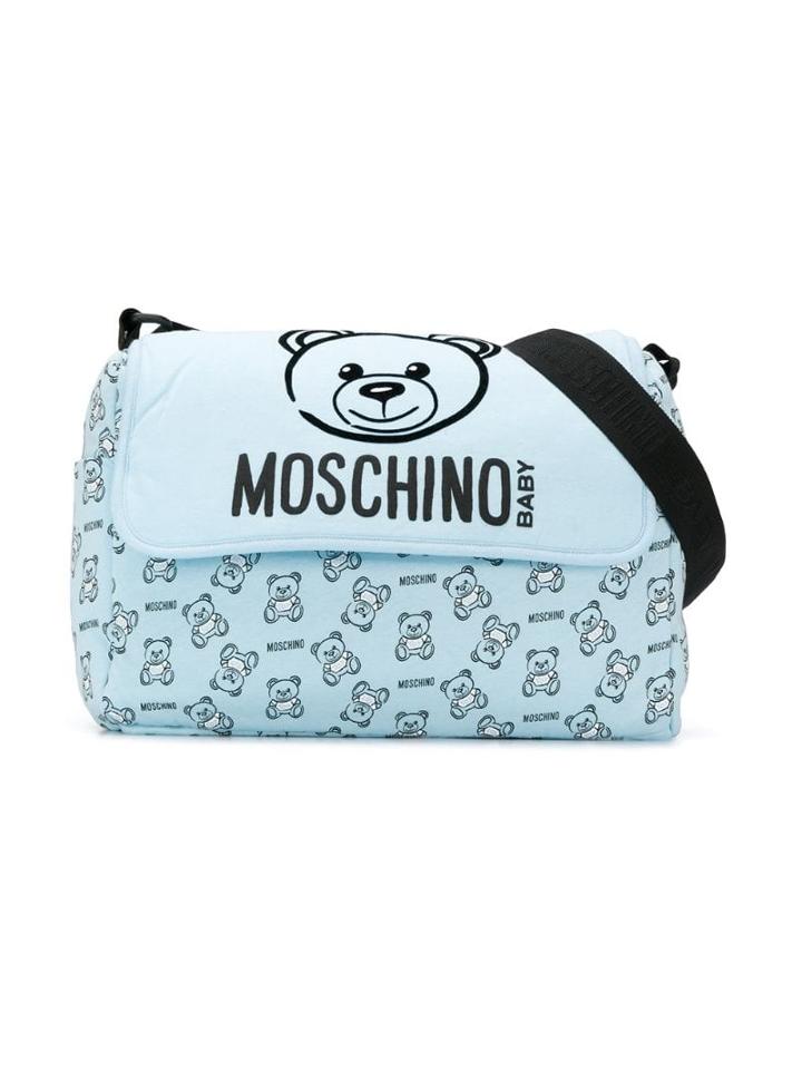 Moschino Kids Teddy Logo Changing Bag - Blue