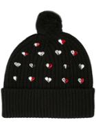 Markus Lupfer 'hearts' Embellished Beanie, Women's, Black, Wool
