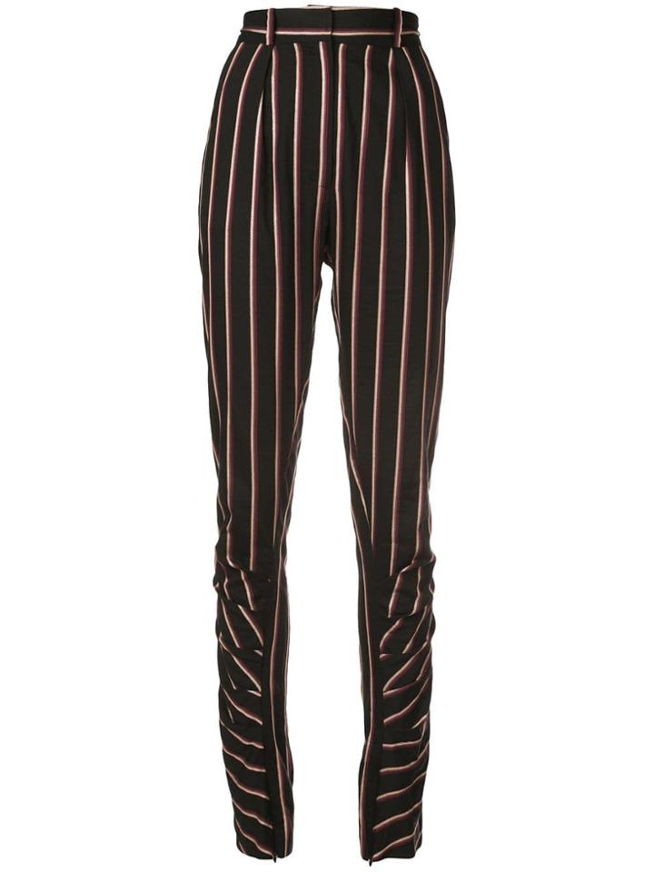 Jill Stuart Pinstripe Tapered Trousers - Black