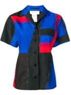 Sportmax Colour Block Button Shirt - Blue