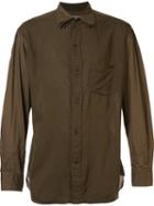 Yohji Yamamoto 'tripple Collar' Shirt, Men's, Size: 2, Brown, Cotton/tencel