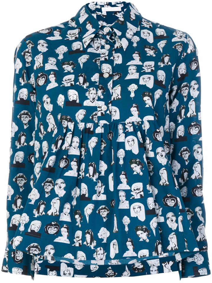 Peter Jensen Muse Printed Shirt - Blue
