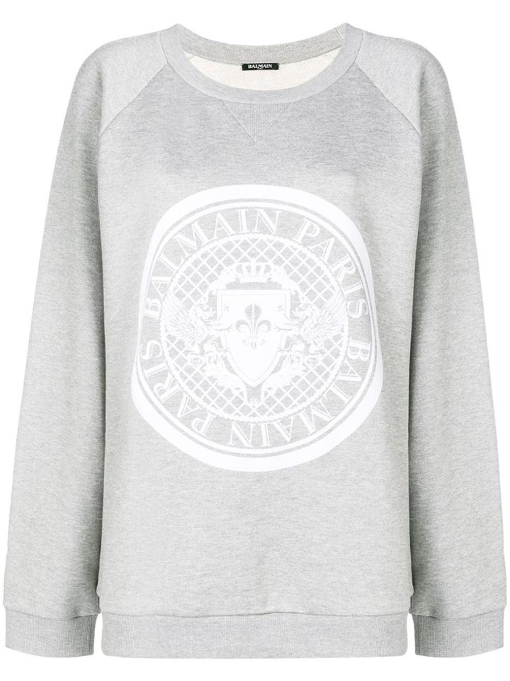 Balmain Logo Sweatshirt - Grey