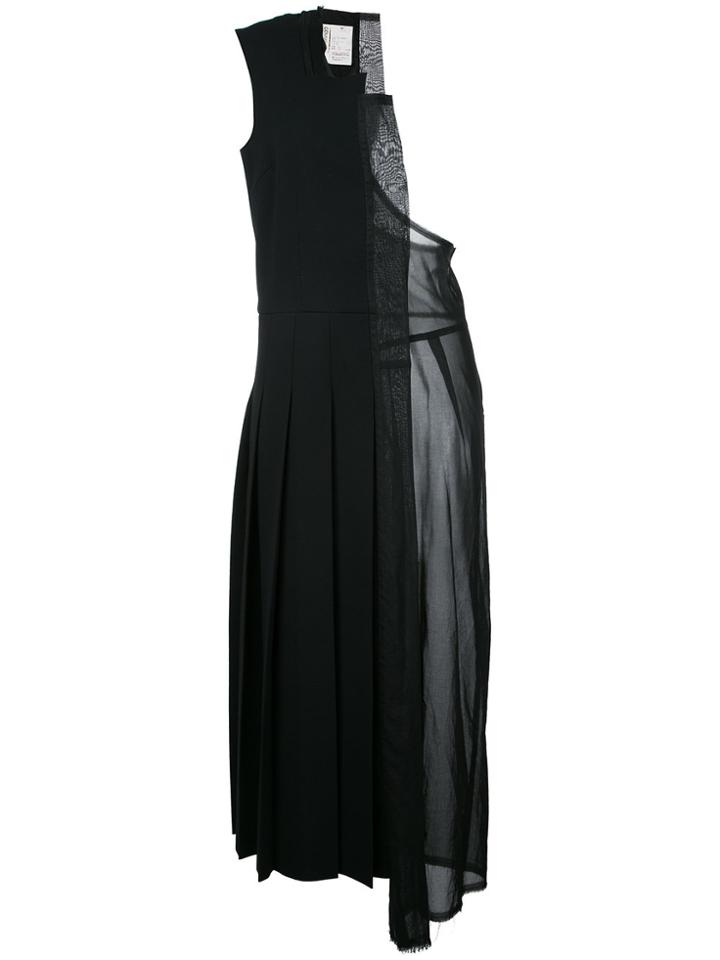 Comme Des Garçons Vintage Laser Cut One-shoulder Dress - Black