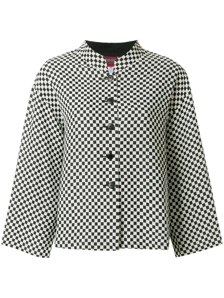 Kenzo Vintage Checked Loose Jacket - Black