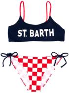 Mc2 Saint Barth Kids Logo Print Bikini Set - Red