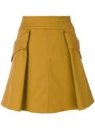 Dorothee Schumacher Pleated Mini Skirt - Yellow & Orange