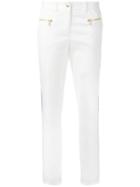 Michel Klein Side Stripe Skinny Trousers, Women's, Size: 36, White, Cotton