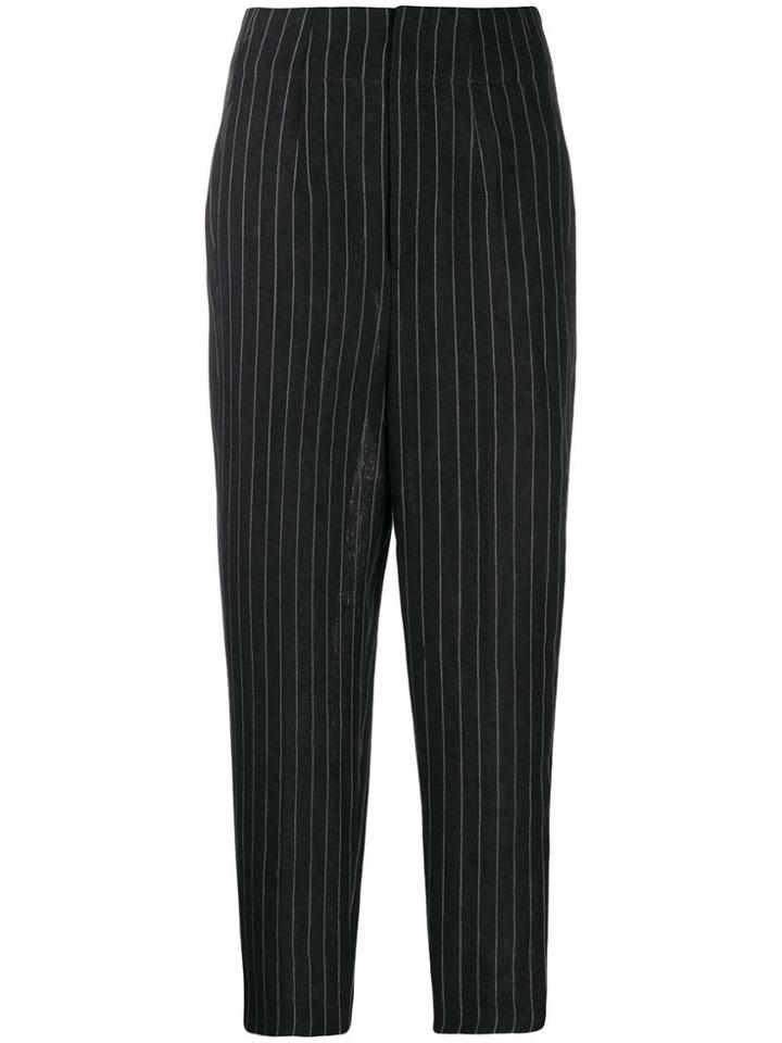 Enföld Pinstripe Tapered Trousers - Blue