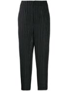 Enföld Pinstripe Tapered Trousers - Blue