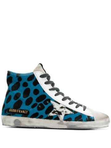 Golden Goose Francy Animal Pattern Sneakers - Blue