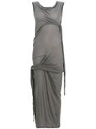 Rick Owens Drkshdw Wrap-detail Shift Dress - Grey