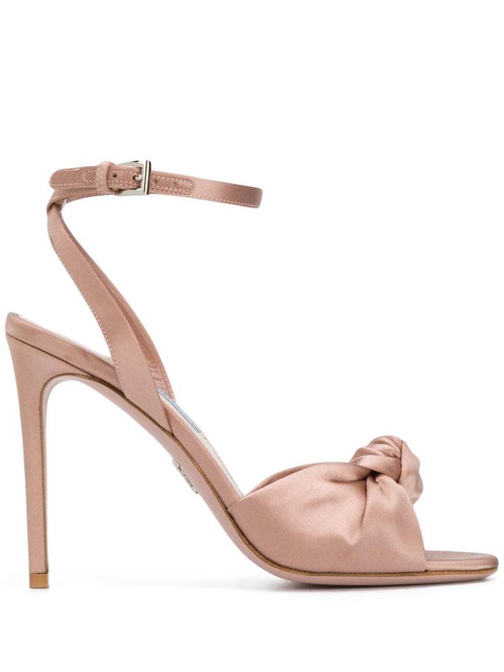 Prada Knot Front Sandals - Pink