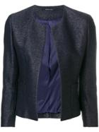 Tagliatore Cropped Fitted Jacket - Blue