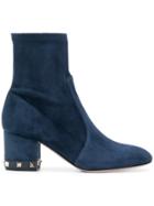 Valentino Valentino Garavani Rockstud Ankle Boots - Blue