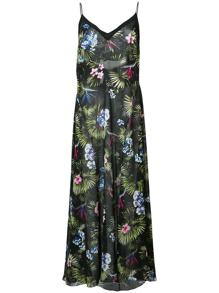 Fleur Du Mal Full Sweep Dress, Women's, Size: Large, Black, Silk
