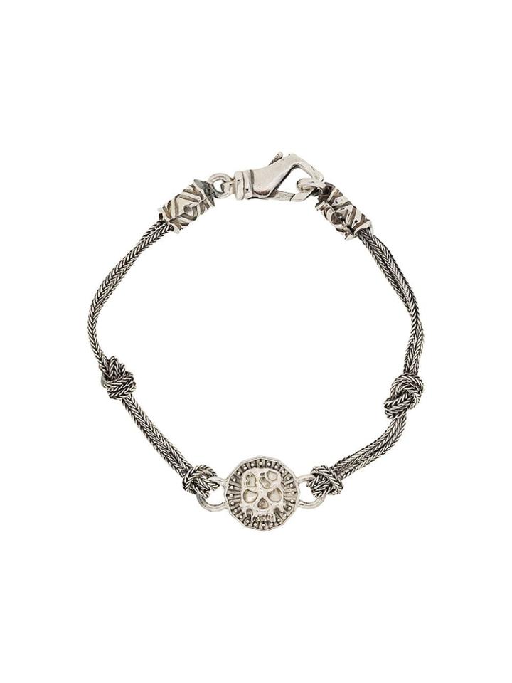 Emanuele Bicocchi Skull Coin Bracelet - Silver