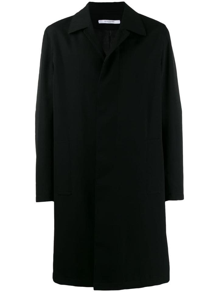 Givenchy Logo Overcoat - Black