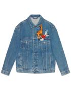Gucci Patch Detail Denim Jacket - Blue