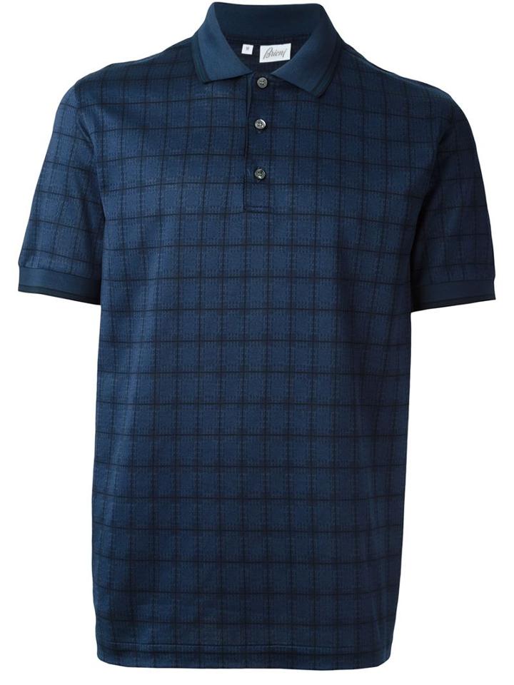 Brioni Checked Polo Shirt
