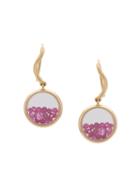 Aurelie Bidermann 18kt Gold Chivor Ruby Earrings - Pink