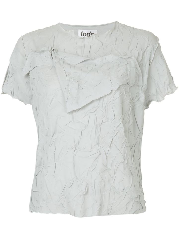Kotohayokozawa Creased Effect T-shirt - Grey
