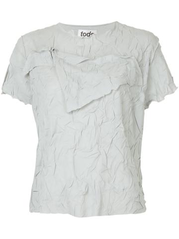 Kotohayokozawa Creased Effect T-shirt - Grey