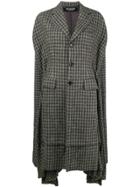 Junya Watanabe Checked Cape Coat - Green