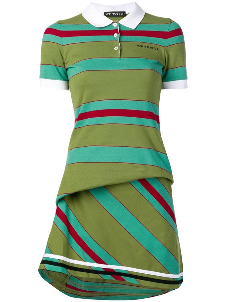 Y/project Striped Dress - Green