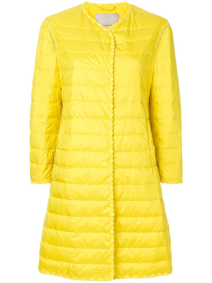 Ermanno Scervino Scalloped Padded Jacket - Yellow & Orange