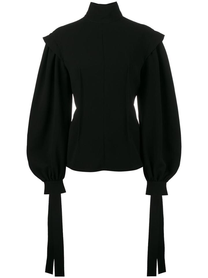 Loewe Peasant Puff Sleeve Blouse - Black