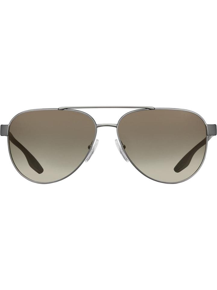 Prada Eyewear Linea Rossa Stubb Sunglasses - Grey