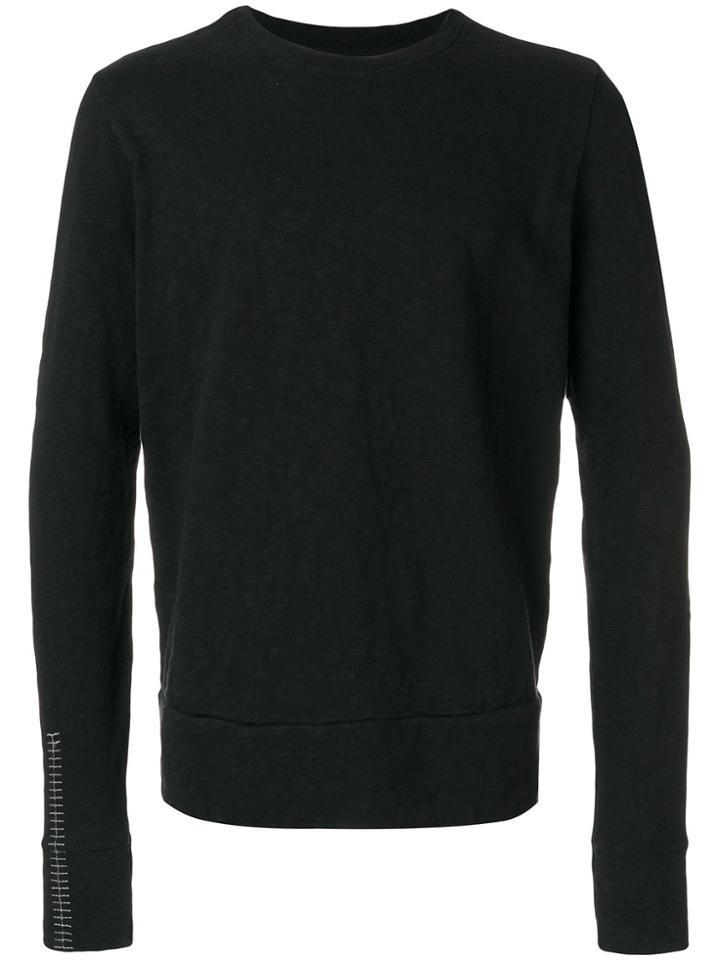 Thom Krom Stitch Sleeve Sweatshirt - Black